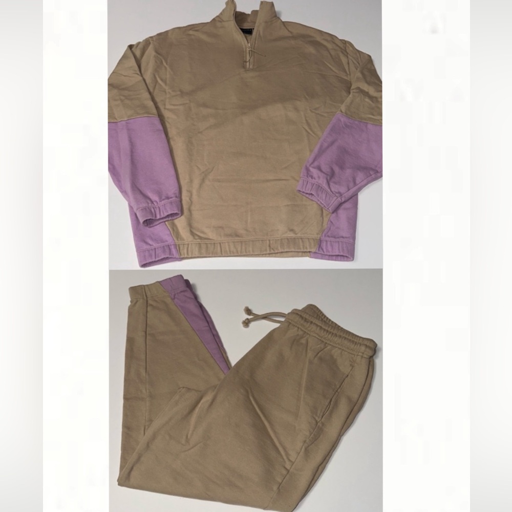 NEW ASOS men’s quarter zip sweater / sweats SET